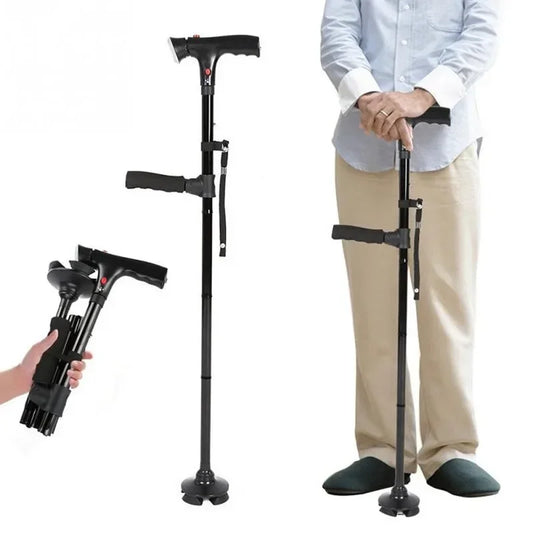 🔥 Collapsible Folding Walking Cane with LED & Alarm for Seniors🔥