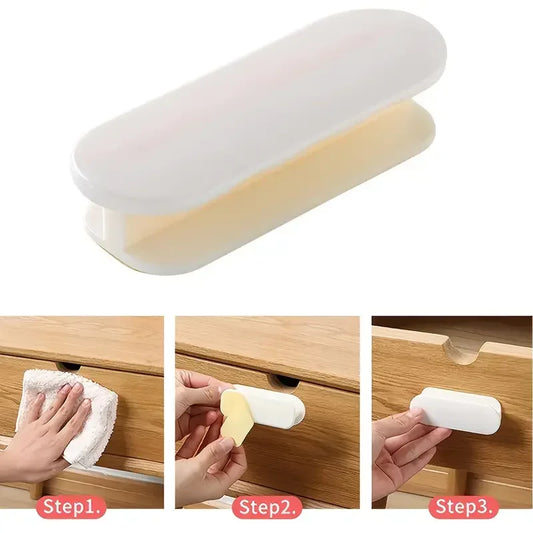 2 PCS Self - Adhesive Window, Cabinet & Drawer Handles - Ideal for Door, Wardrobe Sliding Door as an Organizing Auxiliary Device