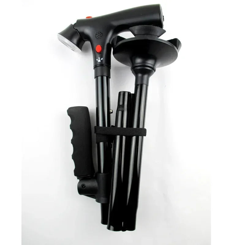 🔥 Collapsible Folding Walking Cane with LED & Alarm for Seniors🔥