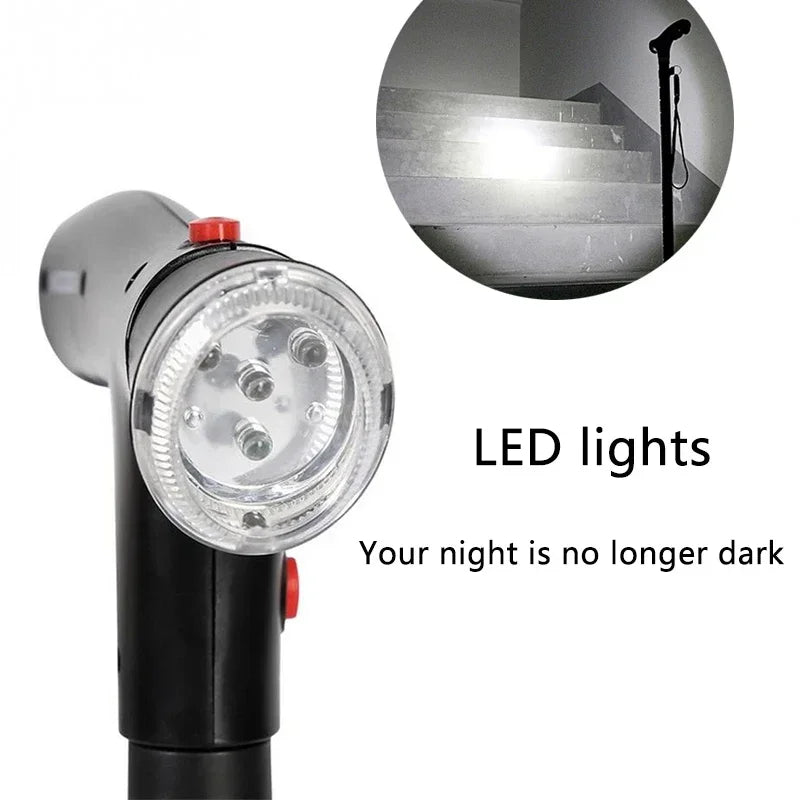 🔥 Collapsible Folding Walking Cane with LED & Alarm for Seniors🔥