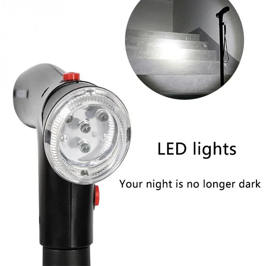 🔥 Collapsible Folding Walking Cane with LED & Alarm for Seniors🔥